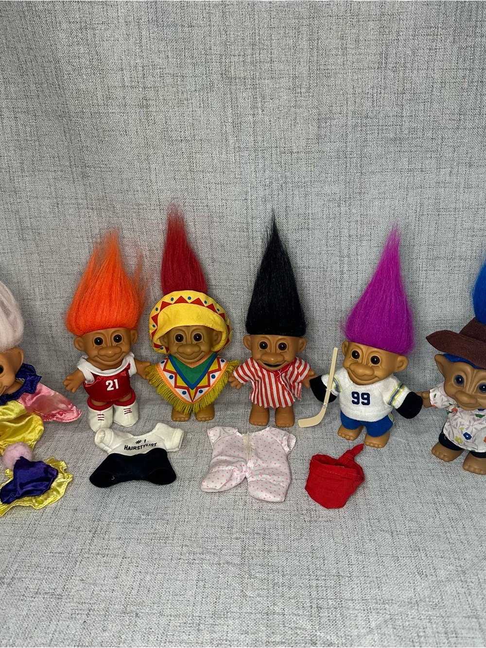 Vintage Troll Doll Lot – Russ Trolls, Wayne Gretzky Troll, Giuseppe Troll